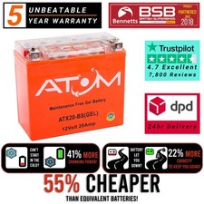 Atom ATX20L-BS Gel Motorcycle