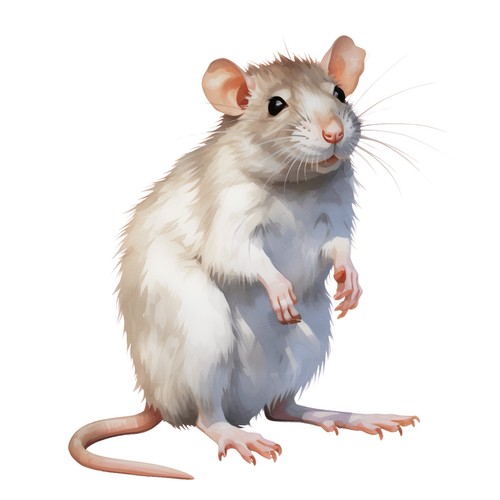 Sticker rat car - 6x,