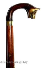 Brass Wolf Head Handle Brown