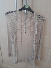 Womens Oasis Crochet Cardigan Size 12 ,  Cream Colour.