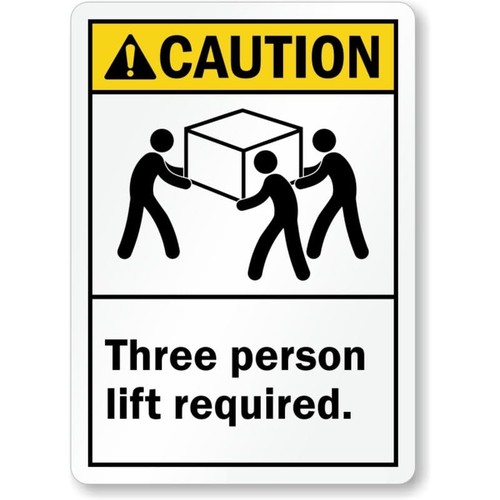 Three person lift required - three,
