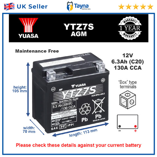 Genuine yuasa ytz7s - yuasa,