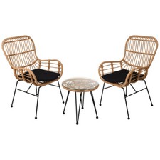3pc Rattan Garden Furniture