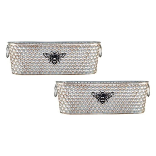 2pc metal trough - 2pc,