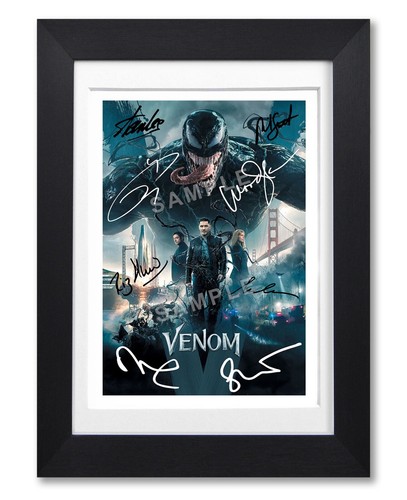 Venom cast signed poster print - cast,