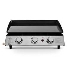 3 Burner BBQ Portable Gas Plancha Grill - Stainless Steel