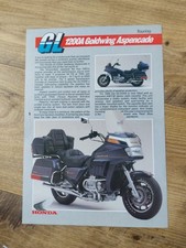 HONDA GL1200A GOLD WING ASPENCADE  MOTORCYCLE SALES BROCHURE UK 1986.