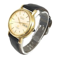 Seiko 9983-8020 Superior Watch Twin Quartz Ivory Dial Cap Gold Men's