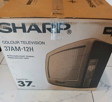 Brand New Sharp 37am-12h Colour Tv with remote, instructions CRT TV Retro Gaming