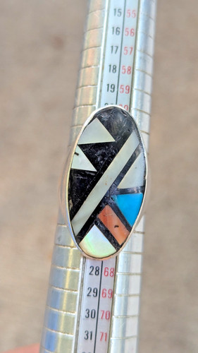Vtg zuni sterling multi stone - vtg, multi-stone