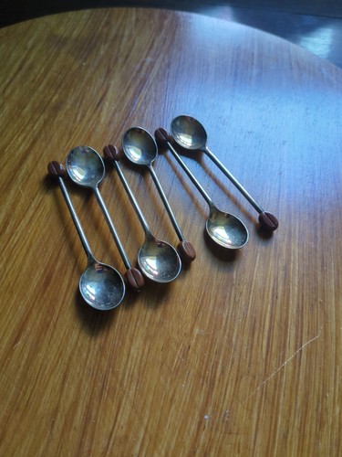 Six coffee bean spoons - coffee,