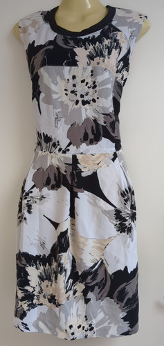 Next black grey beige floral - grey,