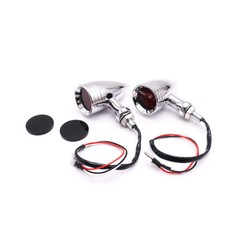 Chrome+Red Bullet Turn Signal