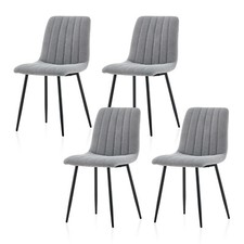4X Chenille Dining Chairs