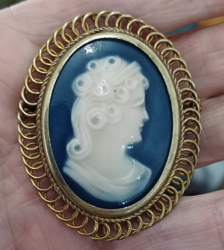 Vintage limoges porcelain pin - vintage,