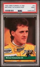 1992 Grid F1 Michael Schumacher Rookie RC PSA 9