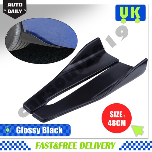 48cm gloss black car side - black,