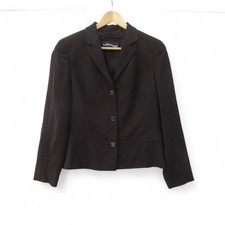 Louis Feraud Jacket Brown UK 12 Short Blazer Smart Short Wool Preloved