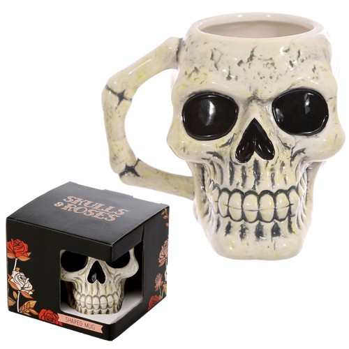 Skull head mug ancient - skull,