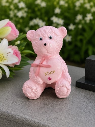 Baby pink teddy bear outdoor - ,