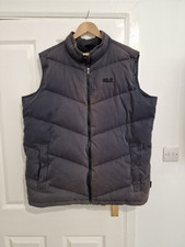 Jack Wolfskin Gilet - Grey Duck Down Filled Jacket - Men's 3XL - Dark Grey
