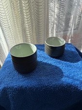 Denby Chevron Dessert Pots 6 3”x2” 6 3”x2 3/4