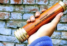 Antique Wood & Brass Big