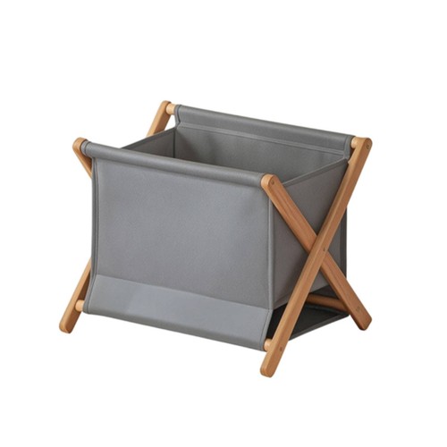 Textile bin with wooden frame - bin,