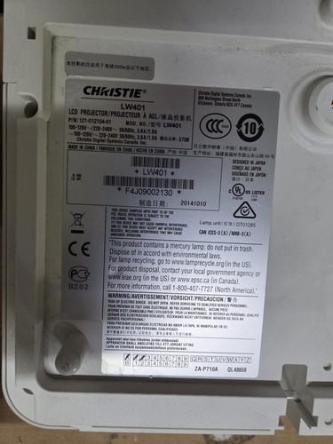 Christie lw401lcd projector - christie,