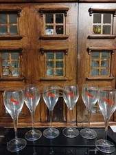 Set Of 6 G H Mumm Champagne sparkling wine prosecco cava flute glasses Homebar 