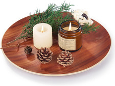 Acacia Wood Serving Tray,Round