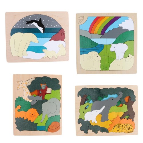Wooden animal puzzle children - wooden,