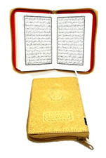 The Holy Quran Arabic Mushaf Pocket Size - (Golden Zipped Case) (14x10cm) (347)