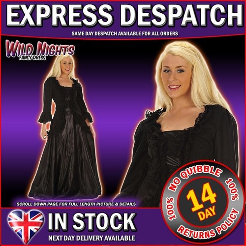 Deluxe black victorian lady - black,