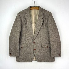 Brook Taverner Tweed Jacket Mens 40R Brown Grey Donegal Norfolk Shooting Blazer