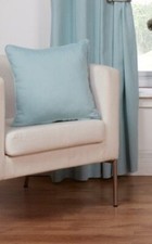 CANVAS DUCK EGG CUSHION COVERS PIPED LINEN LOOK BLUE GREEN DECORATIVE SCATTER