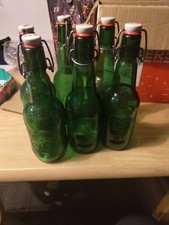 6 Green Grolsch Flip Top