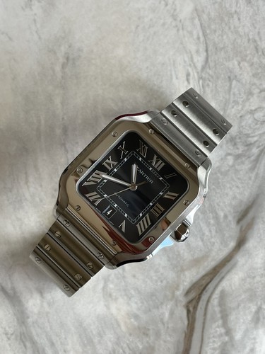 Cartier santos large - santos, blue
