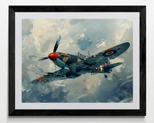 Spitfire style aircraft framed - spitfire,