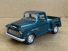 Kinsmart 1955 Chevy Stepside Pick Up, 1:32 Scale, Pull Back, Green, Rare, VGC.
