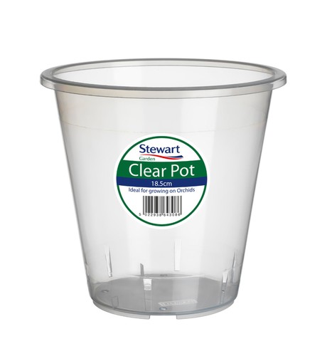 Clear orchid pot stewart - orchid,
