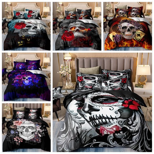 Skull duvet quilt cover - cover, set
