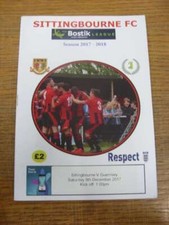 09/12/2017 Sittingbourne v Guernsey