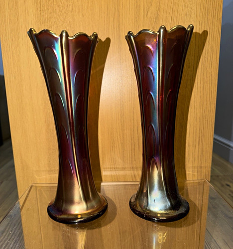 Pair vintage carnival glass - vintage,
