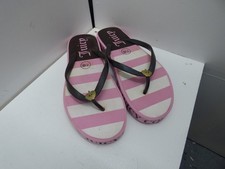Ladies Juicy Couture multicoloured flip flops size 7/8