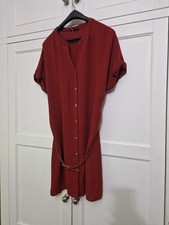 Ladies Button Up Burnt Orange