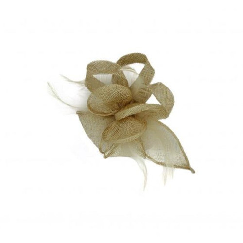 Small sinamay looped curl - small,