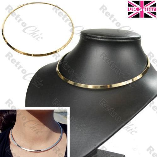 Thin mirrored collar necklace - collar,