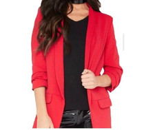 Women's Ruched sleeve blazer