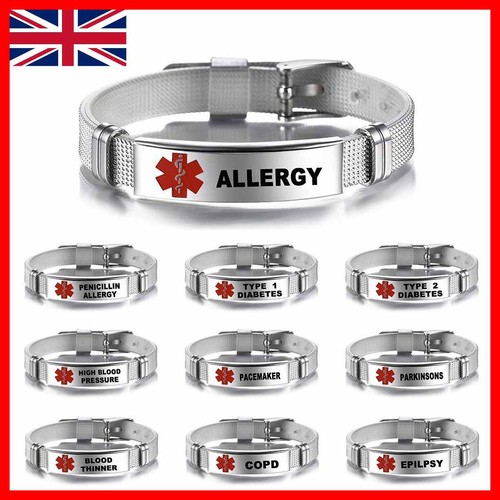 New silver medical - silver, alert